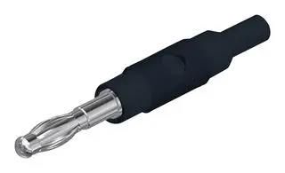 CONN, BANANA, PLUG, 6A, SOLDER, BLK 973599100