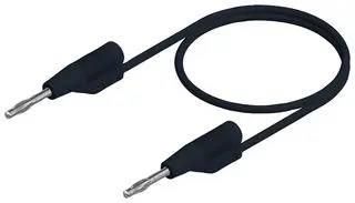 TEST LEAD, 2MM BANANA PLUG, BLACK, 100MM 938110100
