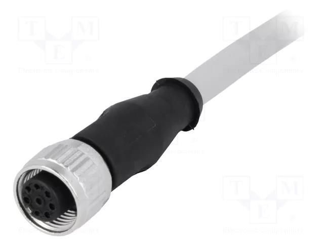 Connector: M12; plug; female; PIN: 8; straight; cables; 10m HARTING 21348500882100