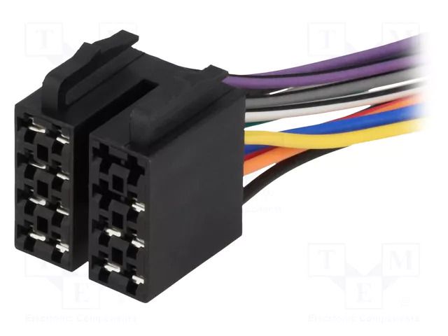ISO plug,wires; PIN: 13(5+8); combined 4CARMEDIA ZRS-ISO-1B