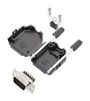 D SUB CONNECTOR, PLUG, 15POS, SCREW L17DPPK15-BK+L717DA15PST