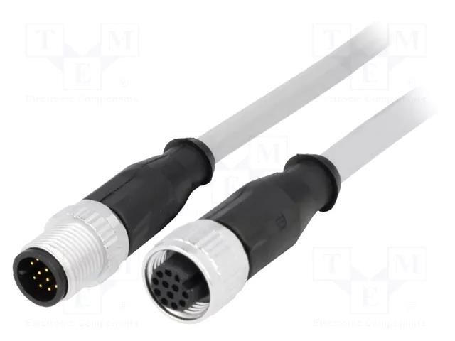 Cable: for sensors/automation; PIN: 12; plug; PVC; 2m HARTING 21348485C79020