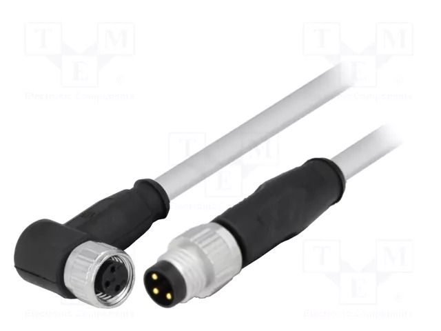 Cable: for sensors/automation; PIN: 3; 1m; plug; PVC HARTING 21348083380010