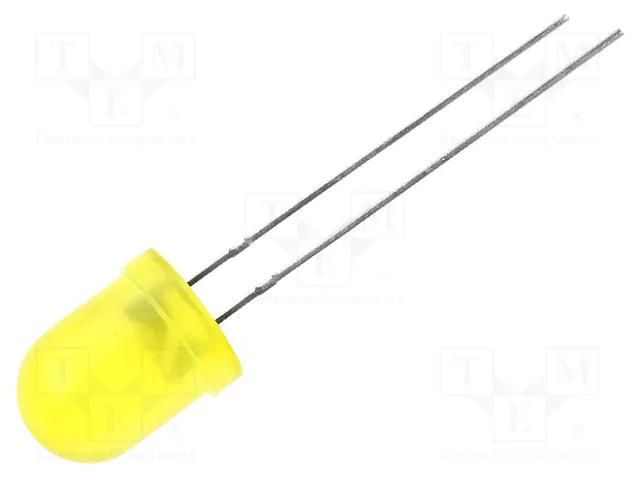 LED; yellow; 8mm; 20÷70mcd; 60°; Front: convex; 2.1÷2.5VDC KINGBRIGHT ELECTRONIC L-793YD