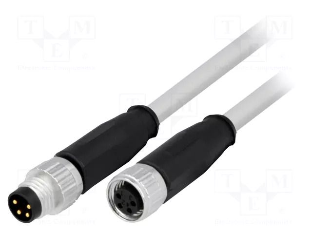 Cable: for sensors/automation; PIN: 4; 1.5m; plug; PVC HARTING 21348081481015