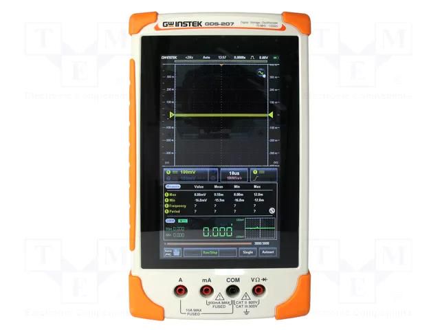 Handheld oscilloscope; 70MHz; LCD; Ch: 2; 1Gsps (in real time) GW INSTEK GDS-207