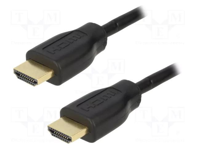 Cable; HDMI plug,both sides; PVC; Len: 1m; black; HDMI 1.4 LOGILINK CH0035