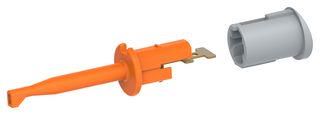 TEST PROBE CONN, HOOK, 6A, 70V, ORANGE 72-14336