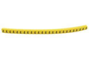 CABLE MARKER, PRE PRINTED, PVC, YELLOW 901-11004