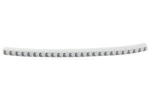 CABLE MARKER, PRE PRINTED, PVC, WHITE 901-11021