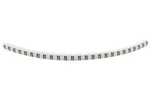 CABLE MARKER, PRE PRINTED, PVC, WHITE 901-11037