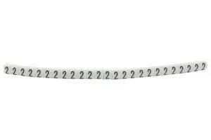 CABLE MARKER, PRE PRINTED, PVC, WHITE 901-11067