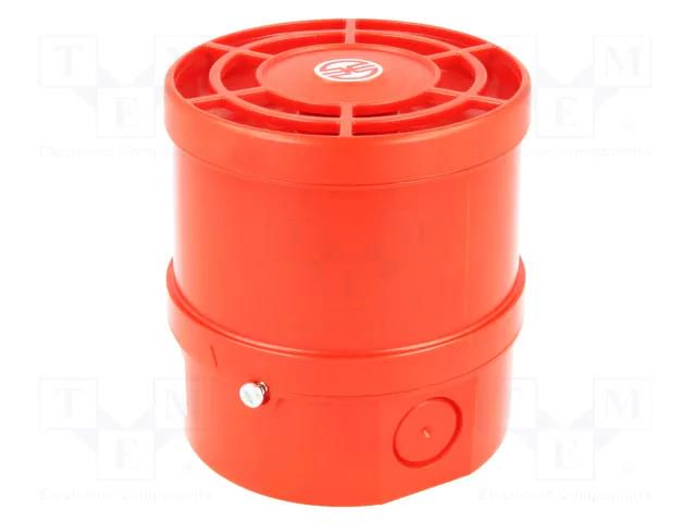 Signaller: sound; siren; 9÷28VDC; 115dB; 140; IP65; red; ABS; 120mA WERMA 14015050