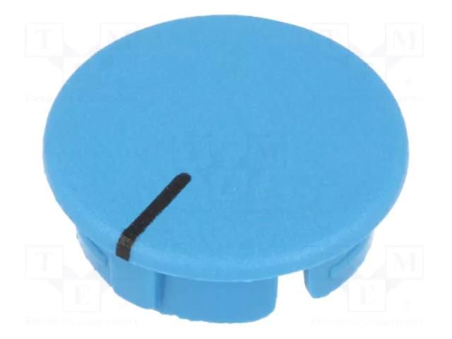 Cap; ABS; blue; push-in; Pointer: black; round OKW A4116106