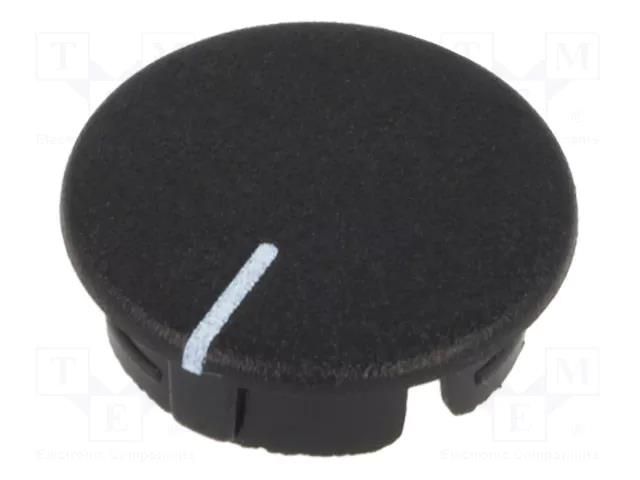 Cap; ABS; black; push-in; Pointer: white; round OKW A4116100