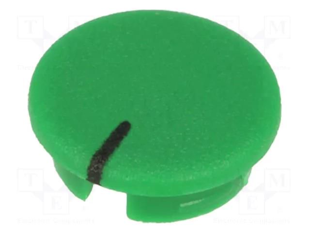 Cap; ABS; green; push-in; Pointer: black; round OKW A4113105