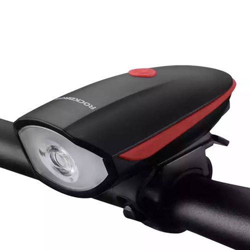 Bicycle electronic bell and light Rockbros 7588 (black and red), Rockbros 7588-R