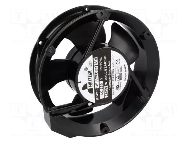 Fan: AC; axial; 230VAC; Ø172x51mm; 349m3/h; 50dBA; ball; 2850rpm FULLTECH UF17PC23-H