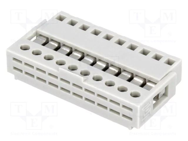 Connector: IDC; plug; female; PIN: 10; IDC; THT; 2.54mm; 1x10; 2.54mm TOMIC N1610