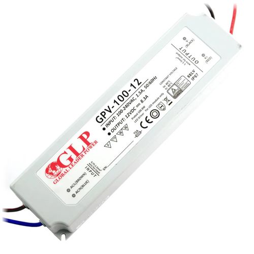 Power supply GPV-100-12 for LED strip - 12V / 8,3A / 100W - waterproof ZAS-08685 5901885208251