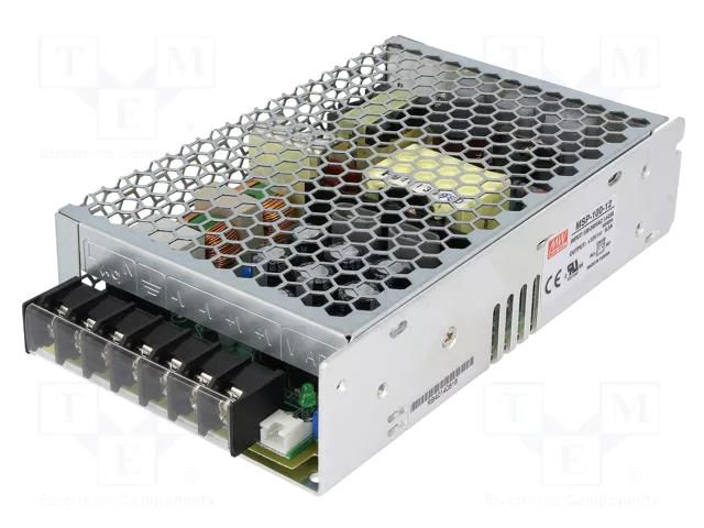 Power supply: switching; for building in,modular; 102W; 12VDC MEAN WELL MSP-100-12