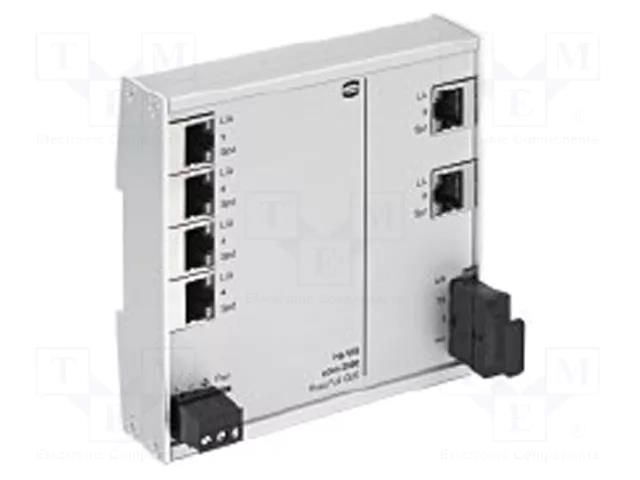 Switch Ethernet; unmanaged; Number of ports: 6; 9÷60VDC; RJ45,SC HARTING 24024061100