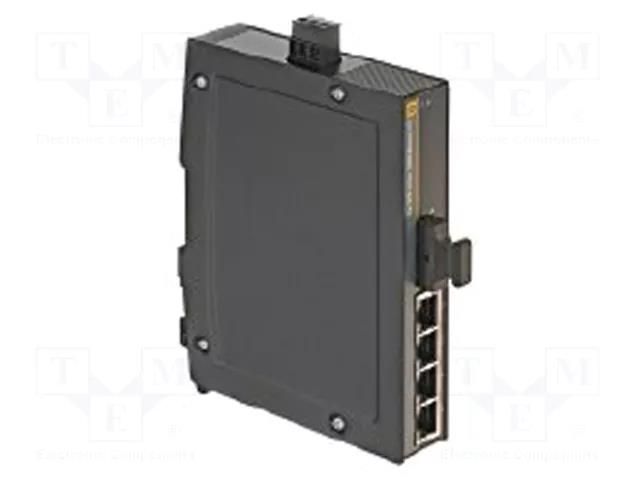 Switch Ethernet; unmanaged; Number of ports: 4; 9÷60VDC; RJ45,SC HARTING 24030041100