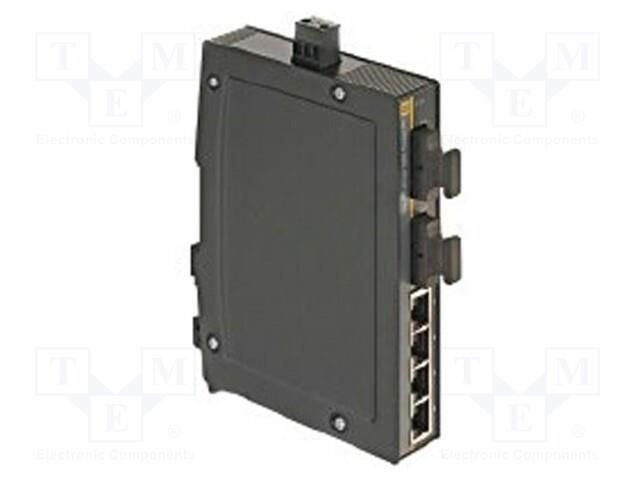 Switch Ethernet; unmanaged; Number of ports: 4; 9÷60VDC; RJ45,SC HARTING 24030042100