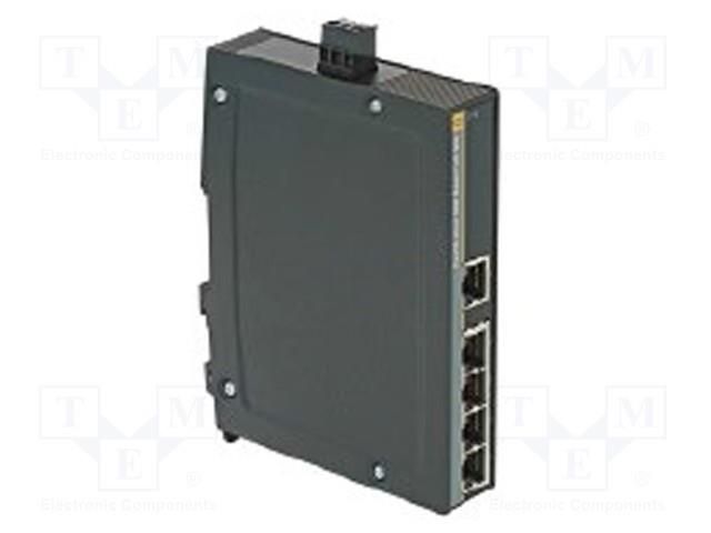 Switch Ethernet; unmanaged; Number of ports: 5; 9÷60VDC; RJ45 HARTING 24034050010