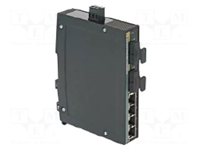 Switch Ethernet; unmanaged; Number of ports: 4; 9÷60VDC; RJ45,SC HARTING 24034042200