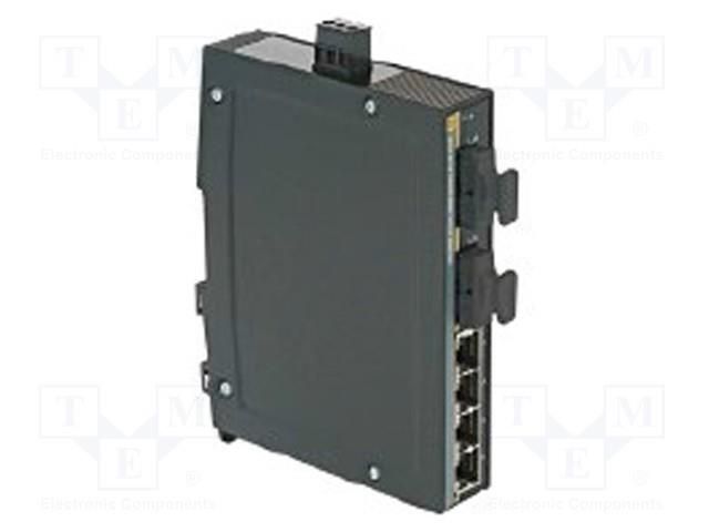 Switch Ethernet; unmanaged; Number of ports: 4; 9÷60VDC; RJ45,SC HARTING 24034042210