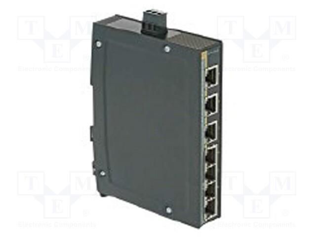 Switch PoE Ethernet; unmanaged; Number of ports: 7; 9÷60VDC; RJ45 HARTING 24034070030