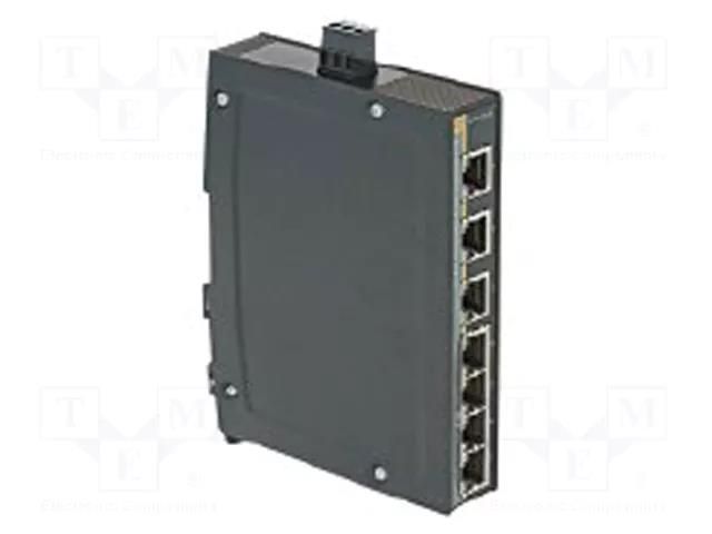 Switch PoE Ethernet; unmanaged; Number of ports: 7; 9÷60VDC; RJ45 HARTING 24034070030