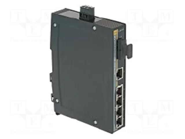 Switch PoE Ethernet; unmanaged; Number of ports: 5; 9÷60VDC; IP30 HARTING 24034051220