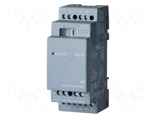 Module: extension; OUT 1: 0÷10V,0/4÷20mA; 24VDC; LOGO! 8 SIEMENS 6ED1055-1MM00-0BA2