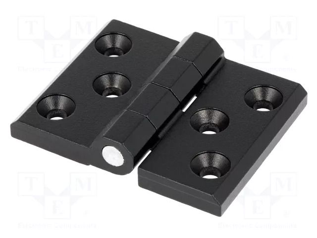 Hinge; Width: 76mm; zinc and aluminium alloy; black; H: 60mm RST ROZTOCZE 3.ZN66.001BK