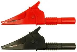 CROCODILE CLIP SET, 20A, 28MM, BLACK/RED FCR79910RB