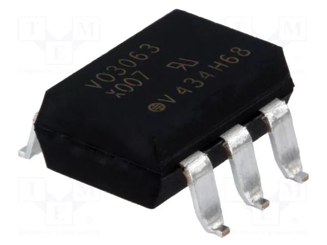 Optotriac; 4.42kV; Uout: 600V; zero voltage crossing driver; Ch: 1 VISHAY VO3063-X007T