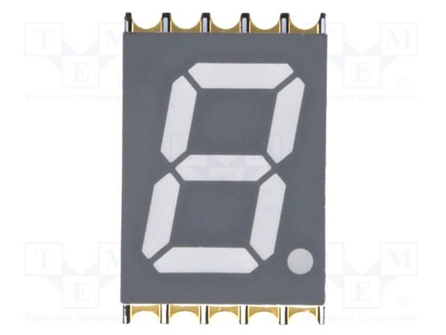 Display: LED; 7-segment; 10mm; 0.39"; No.char: 1; yellow-green; SMD OPTO Plus LED OPS-S3911YG