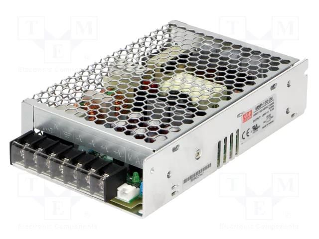 Power supply: switching; for building in,modular; 108W; 24VDC MEAN WELL MSP-100-24