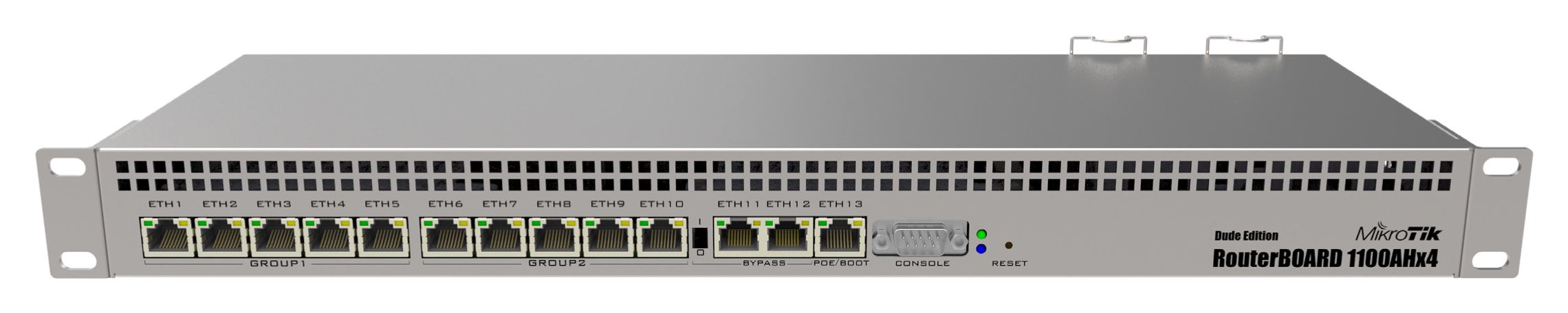 MikroTik RB1100AHx4 | Router | 13x RJ45 1000Mb/s, 1x microSD, 2x SATA 3, 2x M.2, MIKROTIK RB1100X4 4752224002662