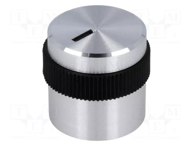 Knob; with pointer; aluminium,plastic; Øshaft: 4mm; Ø15.9x15mm OKW A1416449