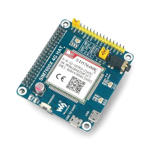 LTE GPS HAT - LTE / GPRS / GPS SIM7600E-H - for Raspberry 4B/3B+/3B/2B/Zero - Waveshare 14952 WSR-12533 5904422319519