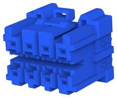 PLUG HOUSING, 8POS, NYLON 6.6 GF, BLUE 2-1827387-3