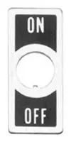SWITCH PLATE, ON-OFF 2-1437628-6