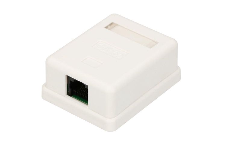 Extralink | Wall mount outlet | 1x RJ45 KAT5E UTP, EXTRALINK EX.9632 5902560369632