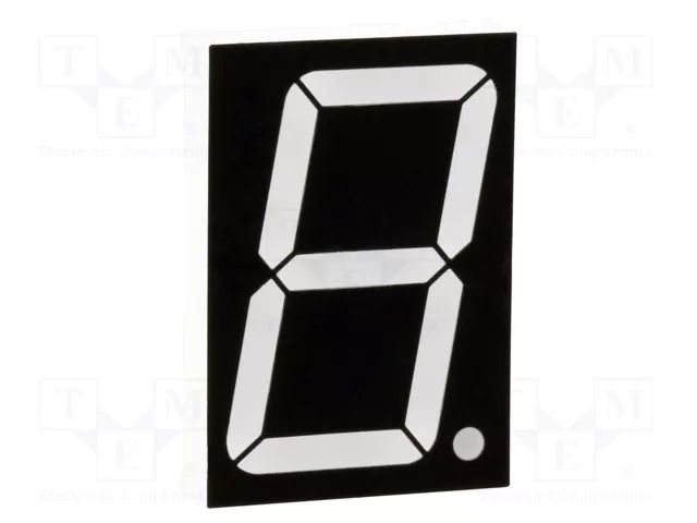 Display: LED; 7-segment; 38.1mm; 1.5"; No.char: 1; red; 20mcd WENRUN LSD150AUE-101