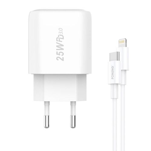 Fast charger Foneng 1x USB EU40 25W + USB C to Lightning cable, Foneng EU40 Type-C to iPhon
