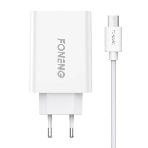 Fast charger Foneng  1x USB EU43 10.5W + USB Micro cable, Foneng EU43 Micro