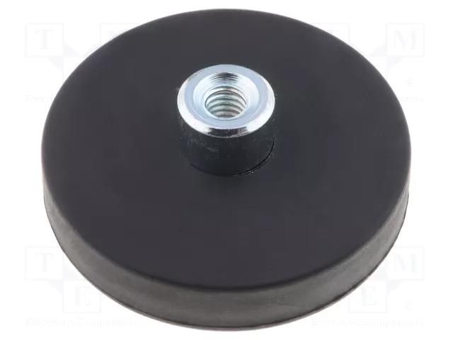 Magnet: permanent; neodymium; 75N; Ø: 31mm; H: 6mm; Thread len: 5mm ELESA+GANTER GN51.2-ND-31